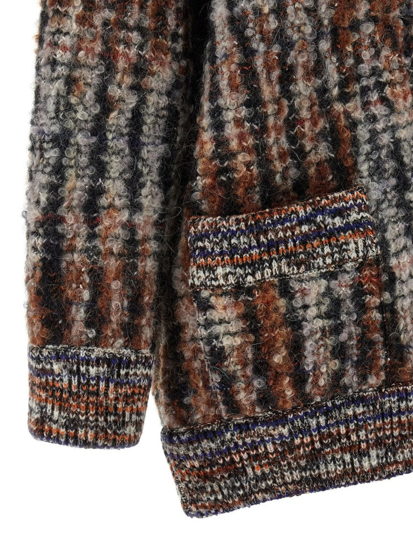 Missoni Multicolor Plaid Cardigan With V-Neck