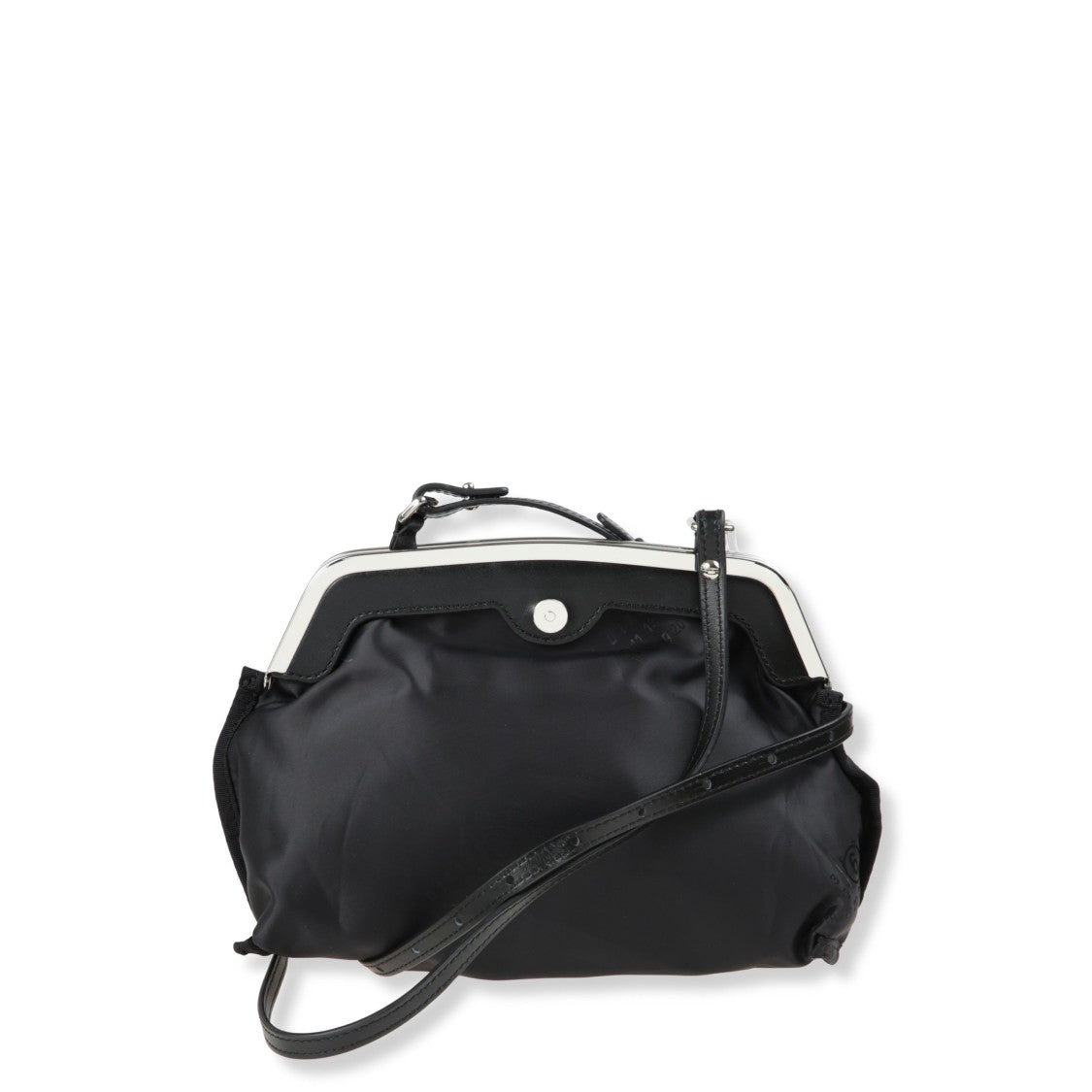 Mm6 By Maison Margiela Inside-Out Mini Pochette With Metallic Frame Closure