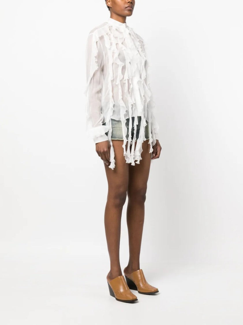 Ermanno Scervino Tailored Classic Shirt With Button-Down Front And Pointed Collar