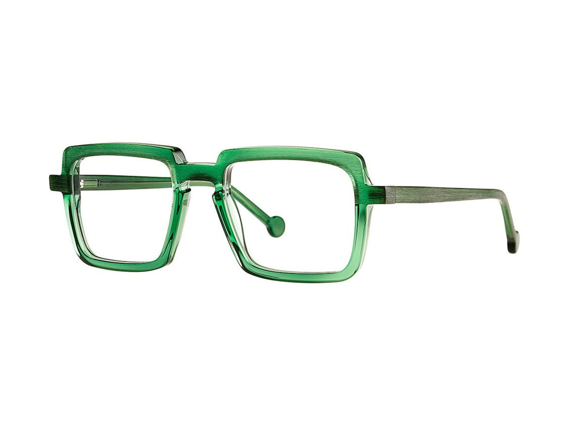 Theo Martial Eagle Double Bridge Acetate Square Eyeglasses