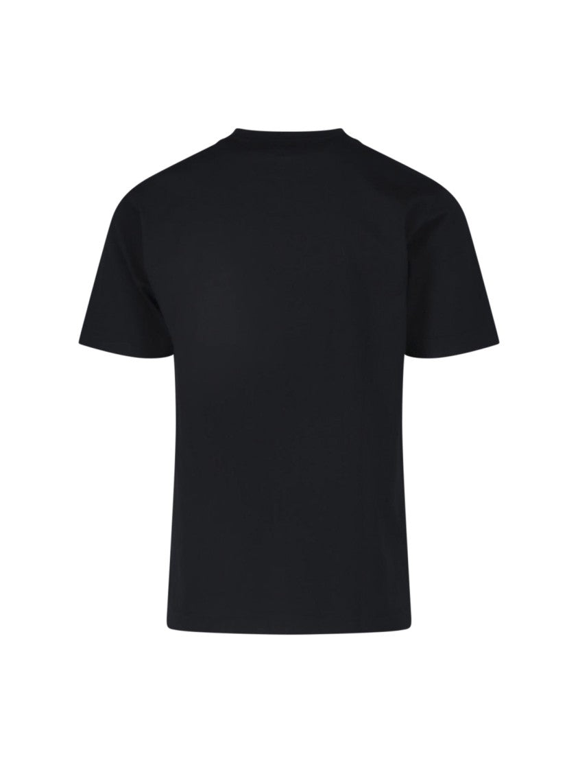 Burberry Black Ekd Cotton Printed T-Shirt