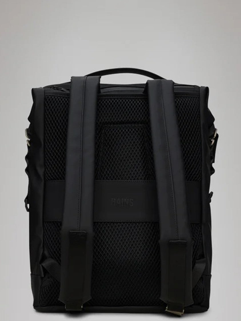 Rains Black Roll-Top Backpack