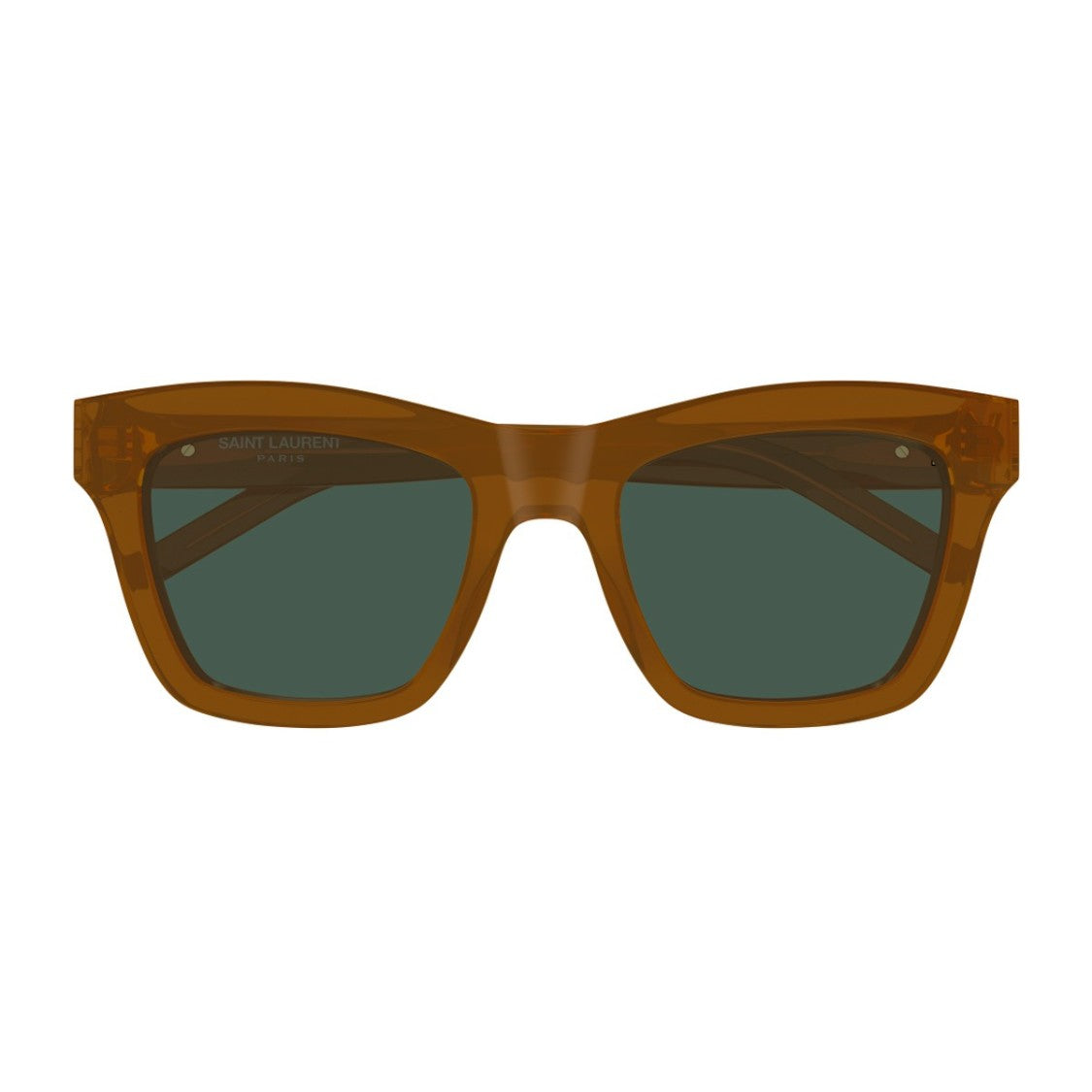 Saint Laurent Brown Linea Monogram Recycled Acetate Cat-Eye Sunglasses