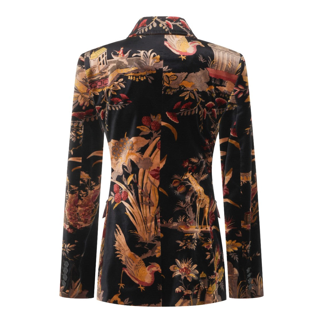 Etro Floral Pattern Double Breasted Blazer With Tailored Silhouette