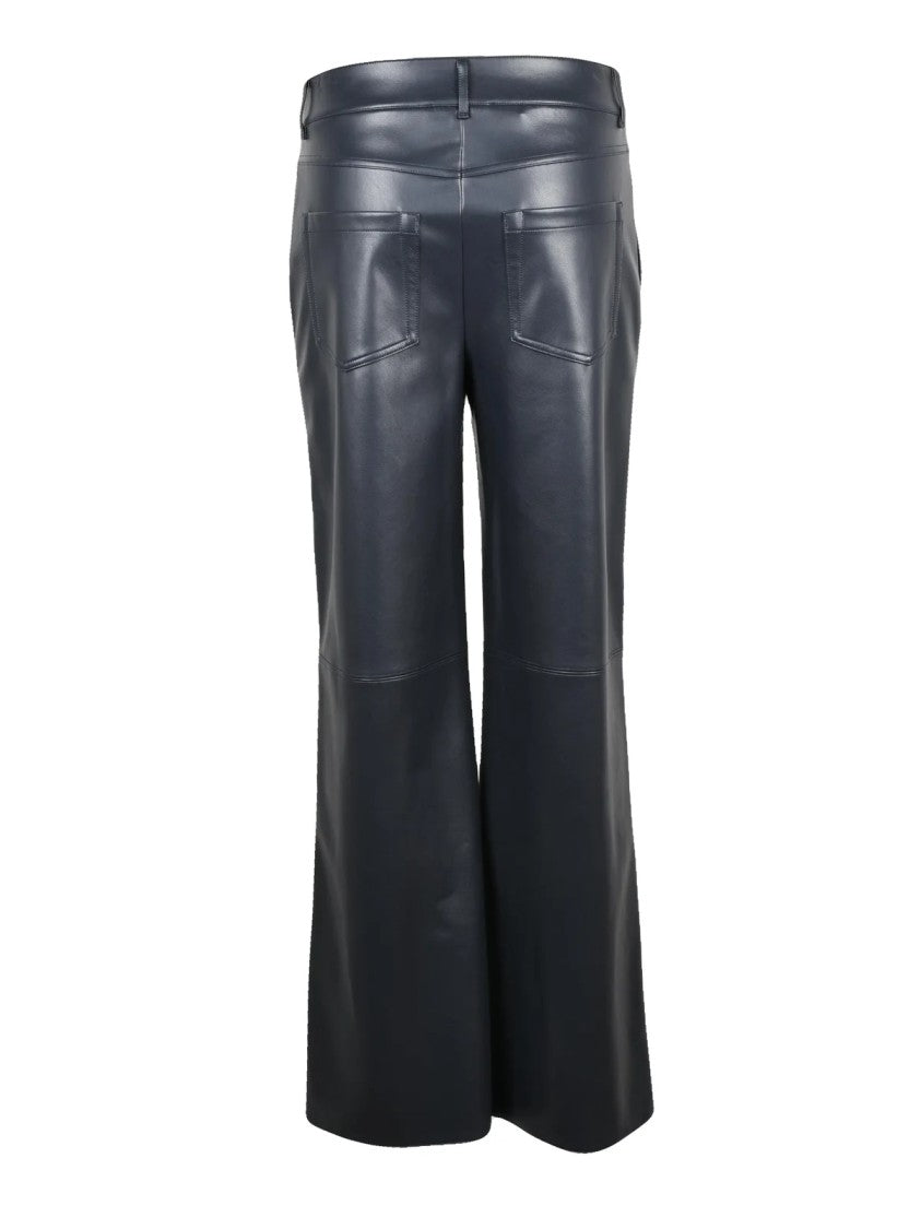 Max Mara Multicolor Polyester Faux Leather Cropped Pants