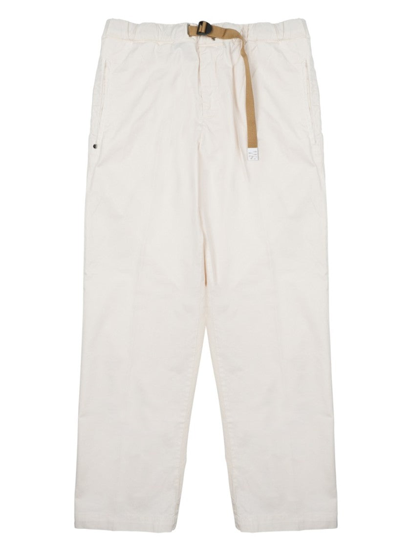 White Sand Pima Cotton Blend Relaxed Pants