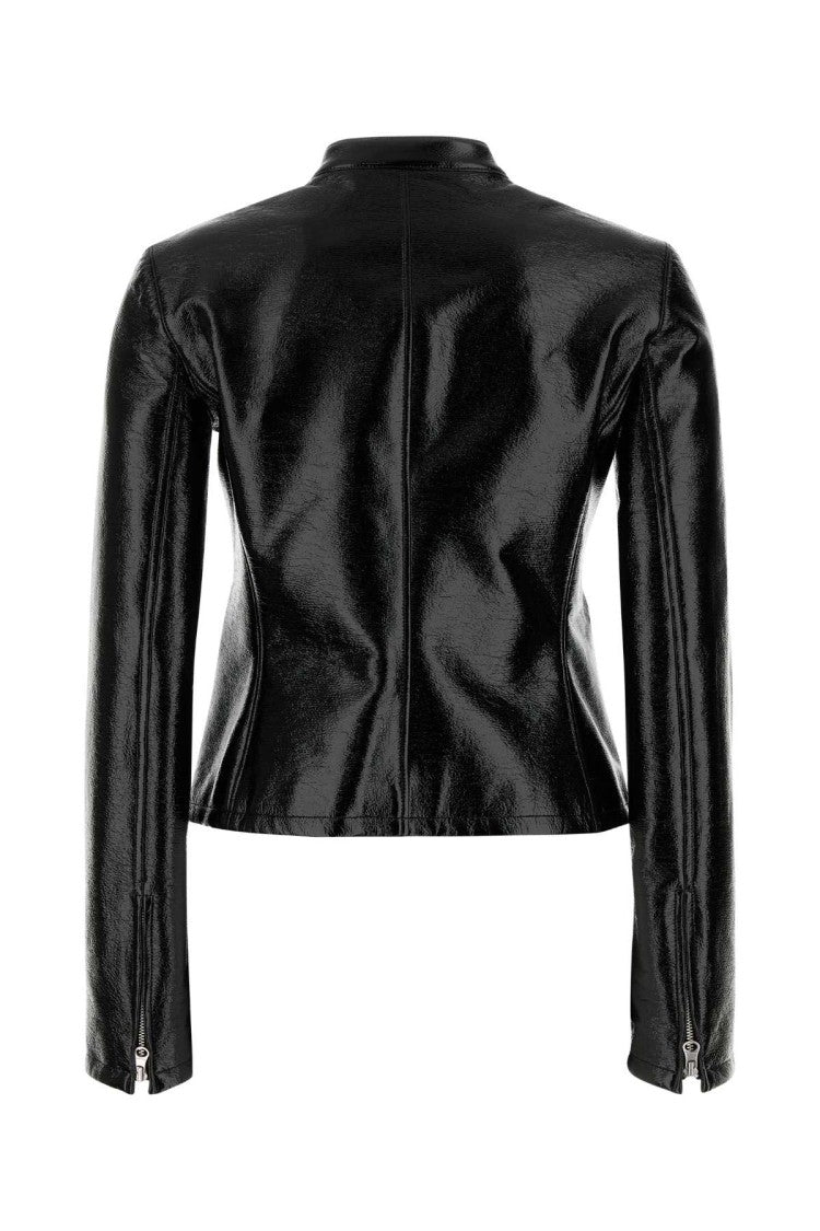 Courrèges Black Stretch Vynil Jacket