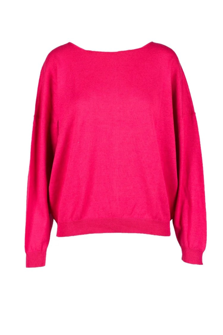 Be You Fuchsia Cotton Cashmere Sweater