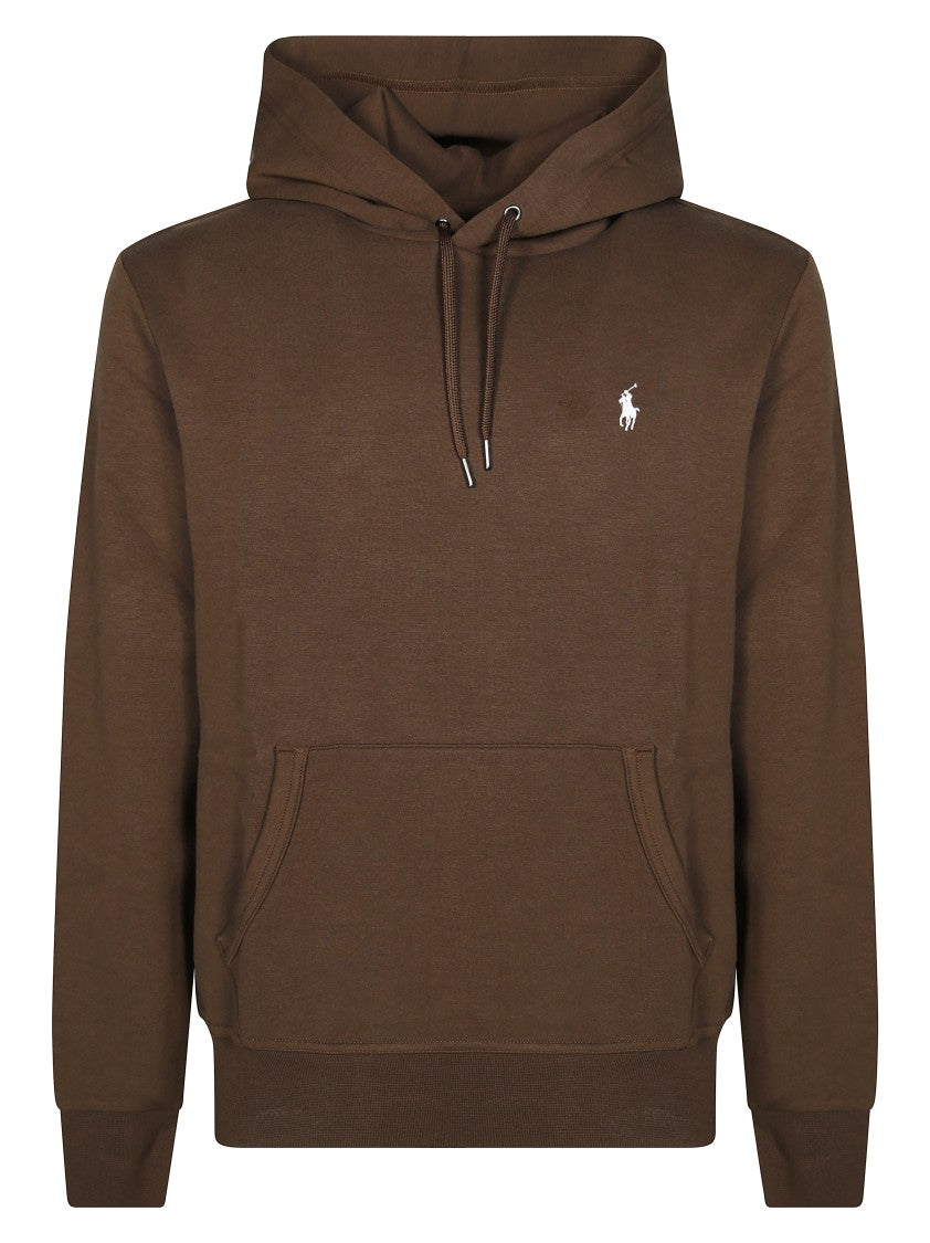 Polo Ralph Lauren Classic Brown Hoodie With Drawstring Hood