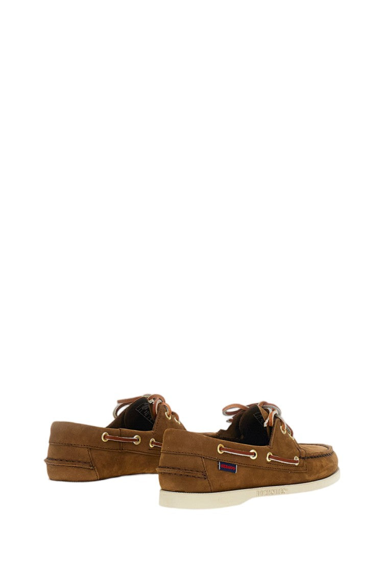 Sebago Moccasin Silhouette Portland Nubuck Shoes With 360° Leather Lacing
