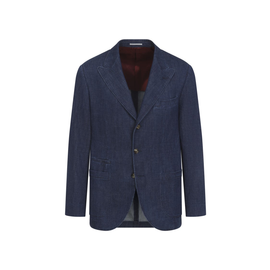 Brunello Cucinelli Denim Dark Blue Cotton Jacket