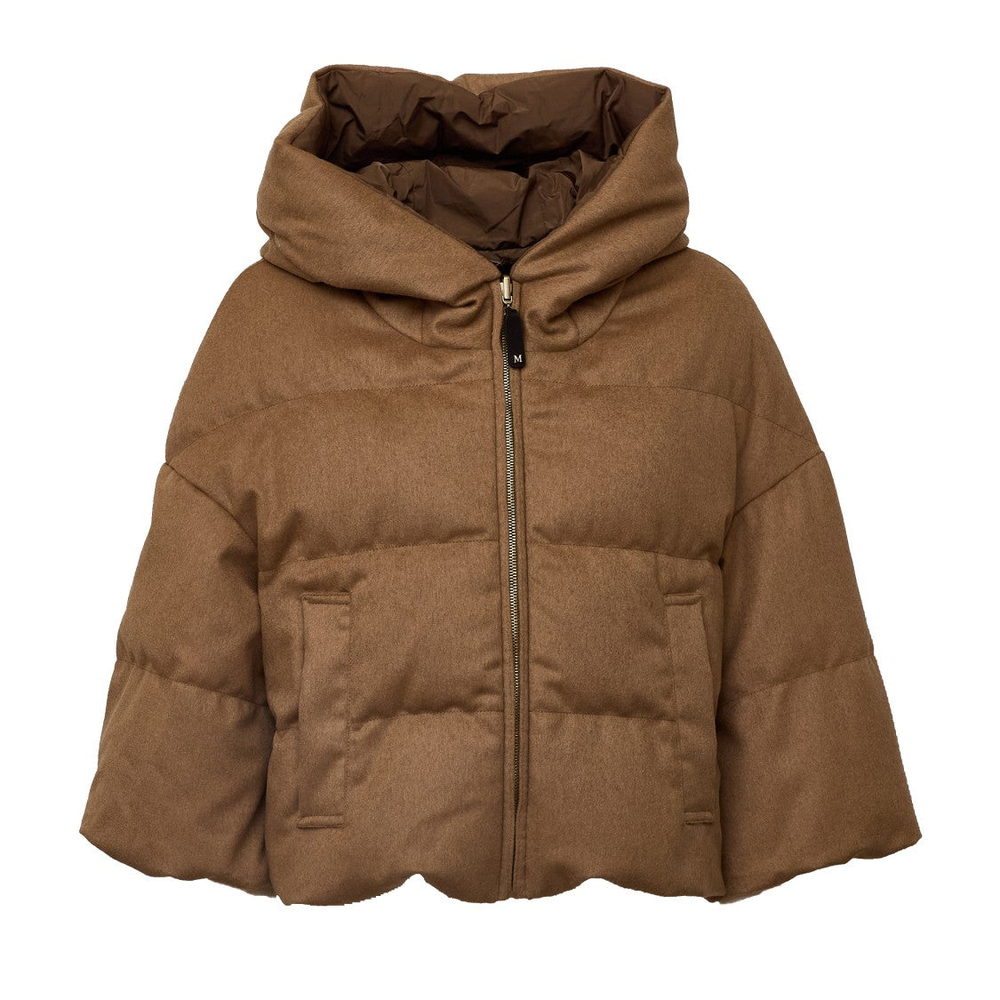 Max Mara Pam Drap Baby Camel Goose Down Padded Jacket