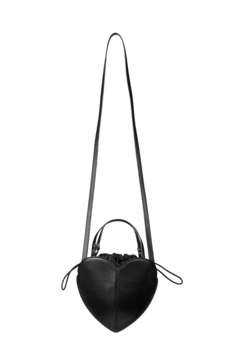 Rotate Heart-Shaped Bag With Gathered Top And Adjustable Strap