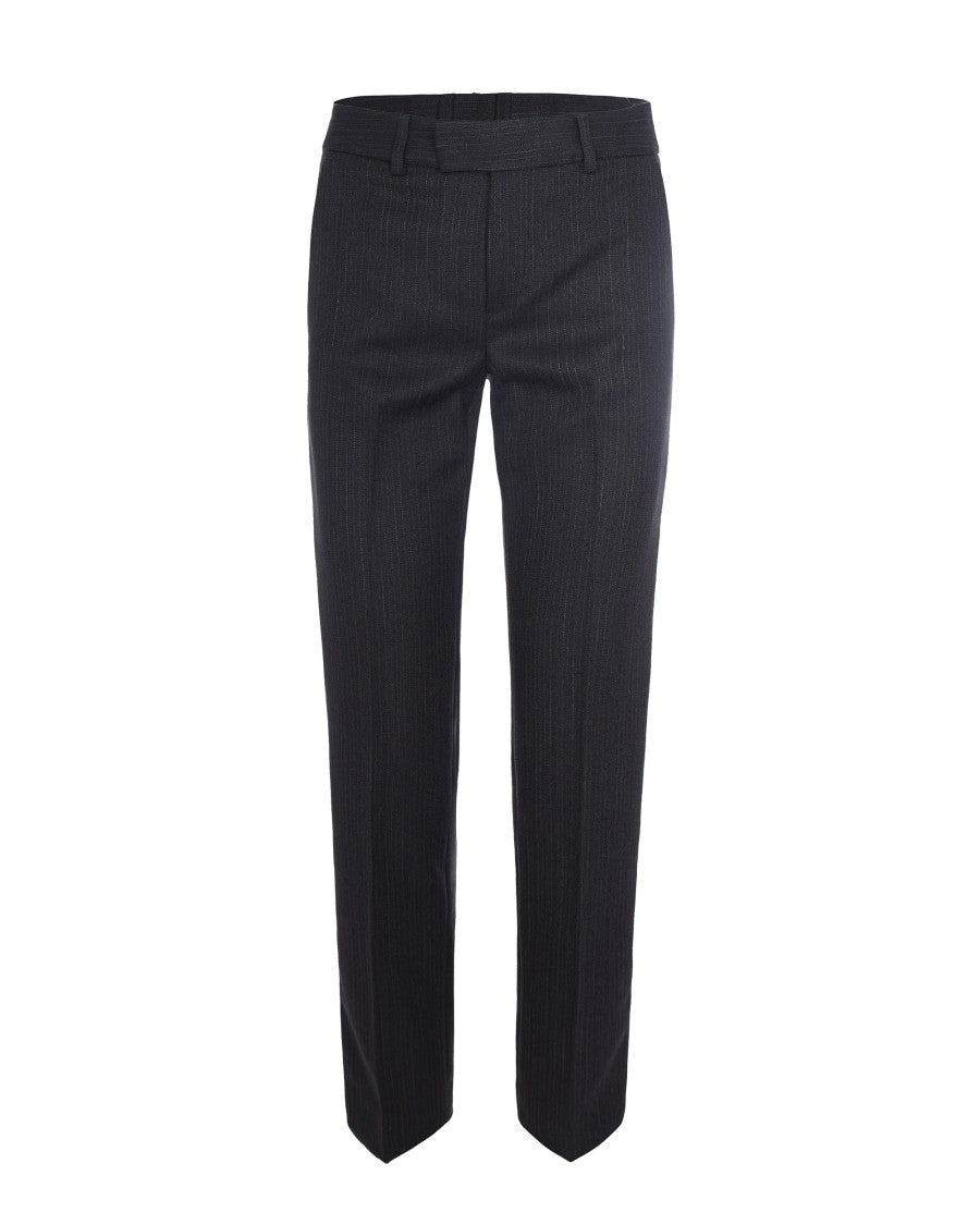 Liu Jo Dark Grey Pinstripe Cigarette Trousers