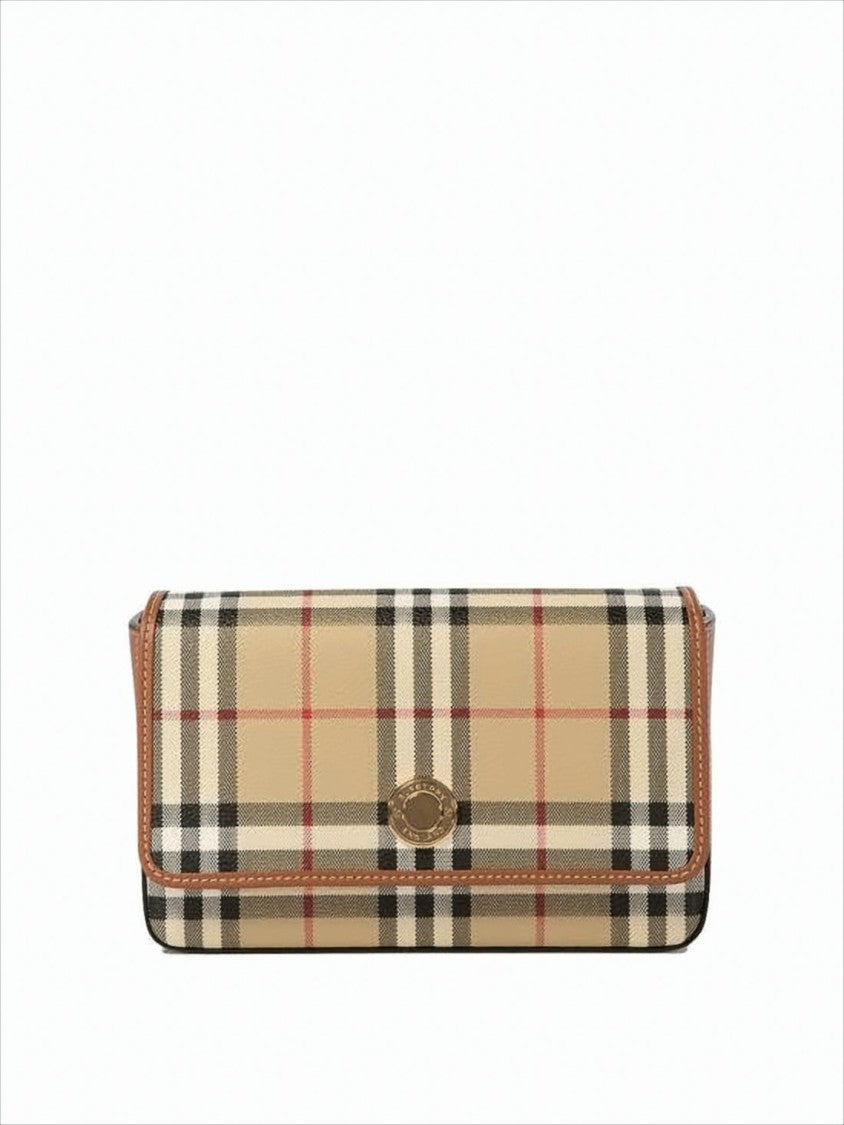 Burberry Rectangular Shoulder Bag With Burberry Classic Check