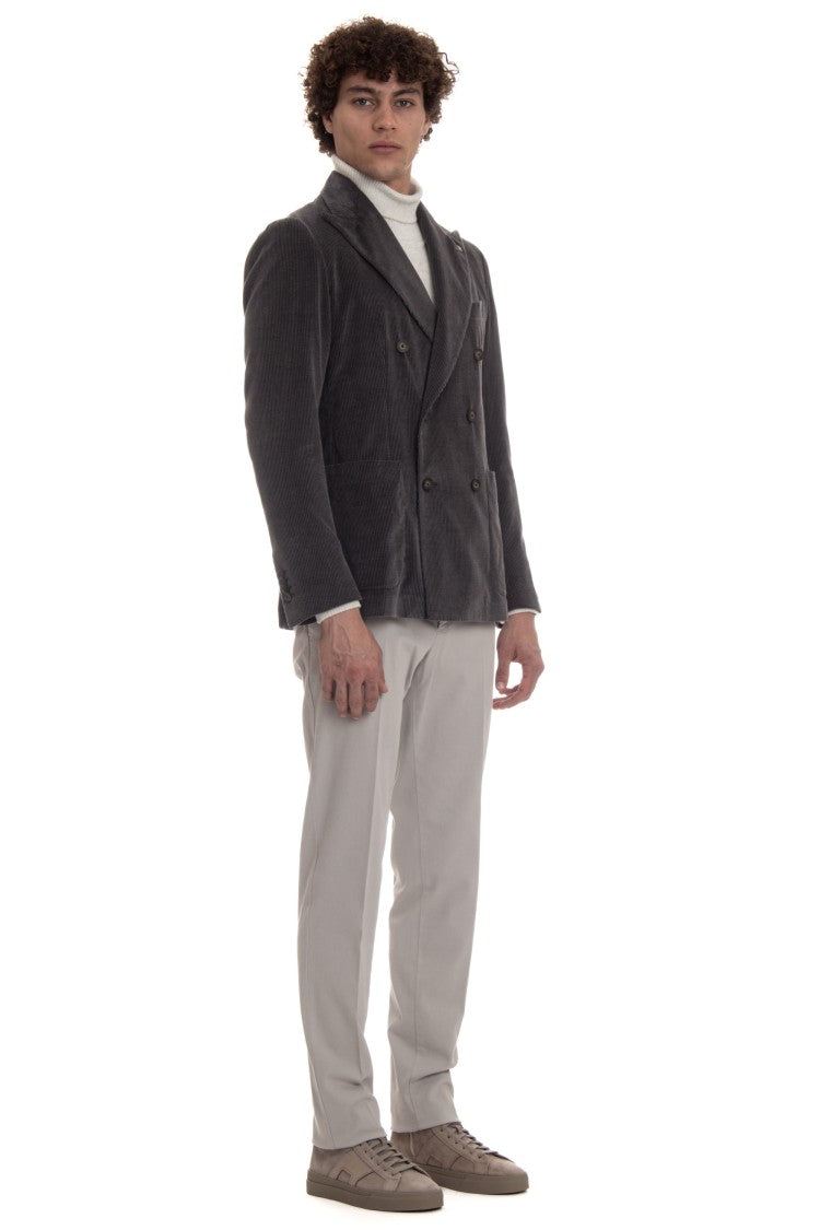 Tagliatore Double-Breasted Cashco Velvet Jacket Mod. Montecarlo