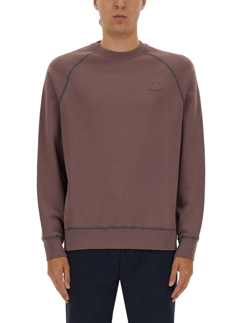 Ps Paul Smith Relaxed-Fit Sweatshirt With Subtle Embroidery And Textured Finish
