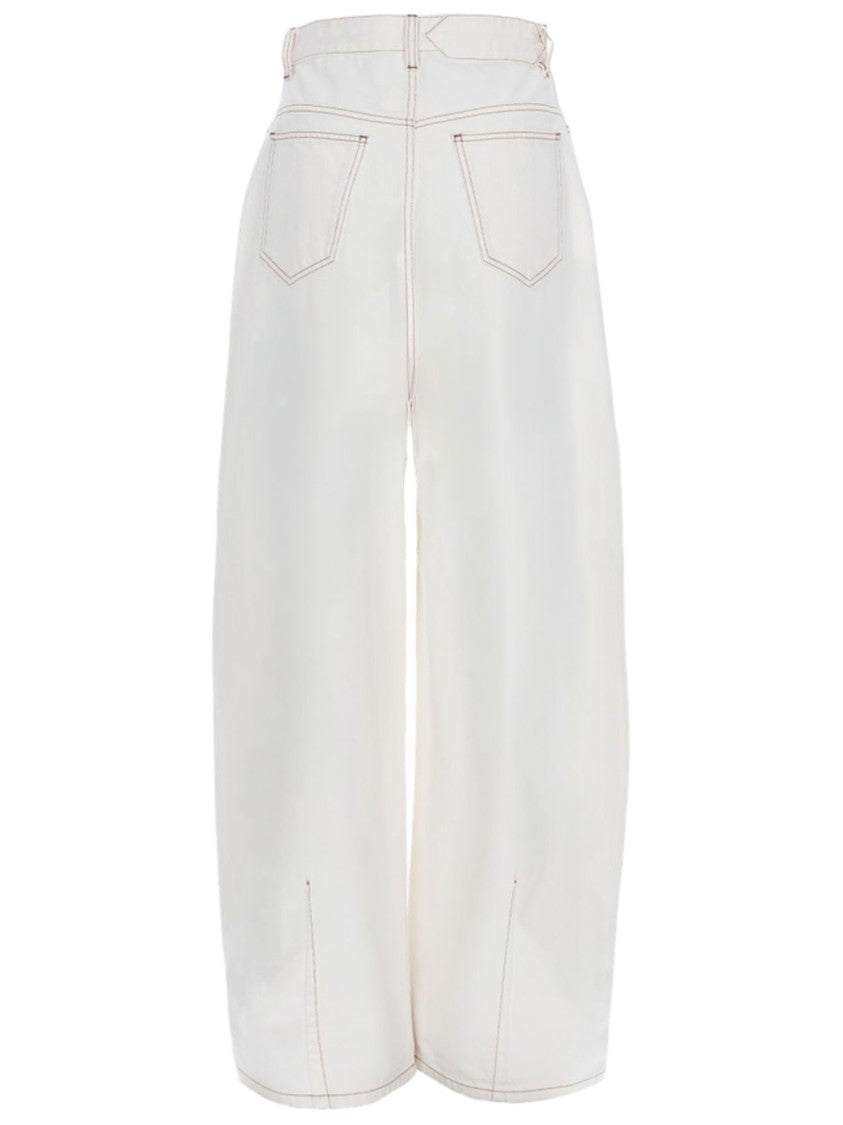Jacquemus Classic Cotton Denim Jeans With Contrast Embroidery