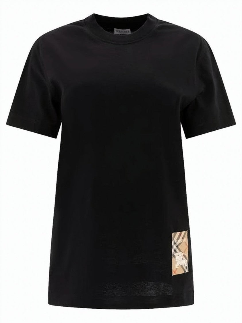 Burberry Short-Sleeved T-Shirt With Distinctive Patterned Patch