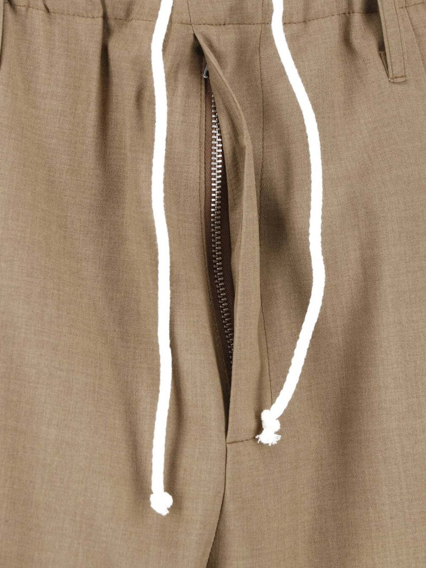 Magliano Brown People’S Relaxed Fit Pleated Trousers