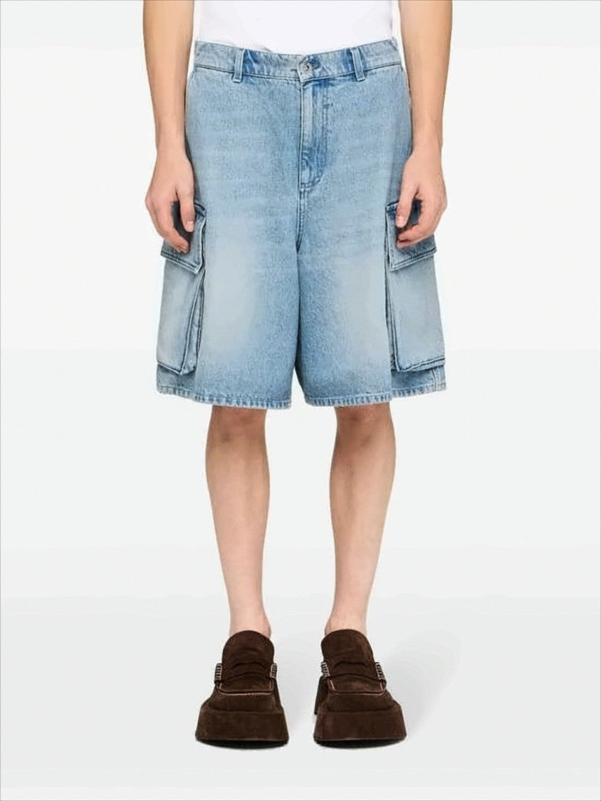 J. W. Anderson Relaxed Fit Light Blue Denim Cargo Shorts