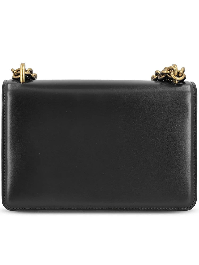 Valentino Vain Small Structured Metallic Logo Bag