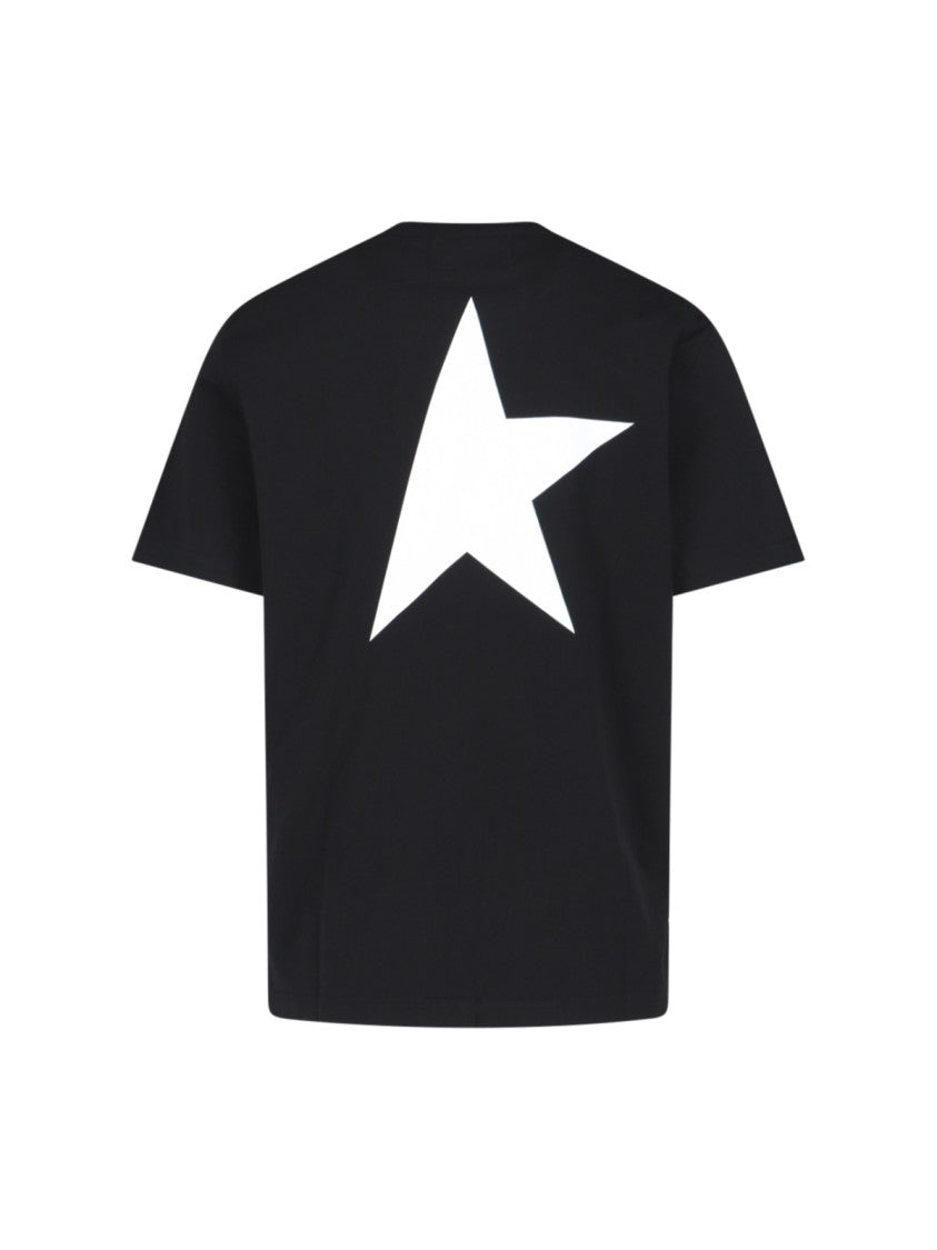 Golden Goose T-Shirt, In Black Cotton, Crew Neck, Short Sleeves