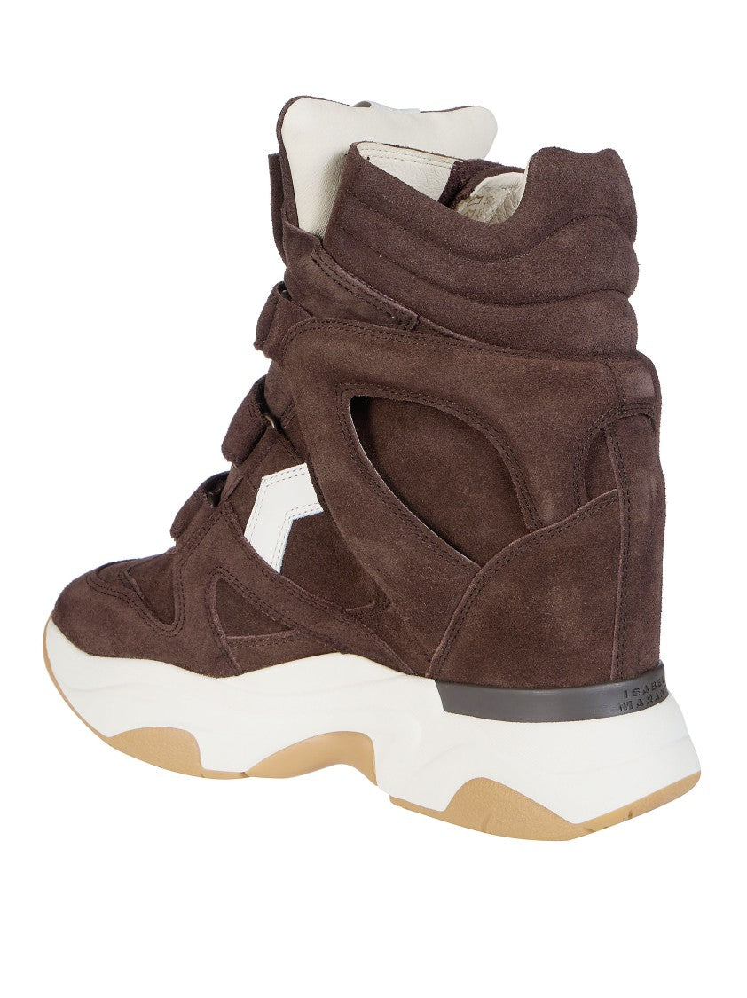 Isabel Marant Balskee-Gz Chunky High-Top Leather Sneakers