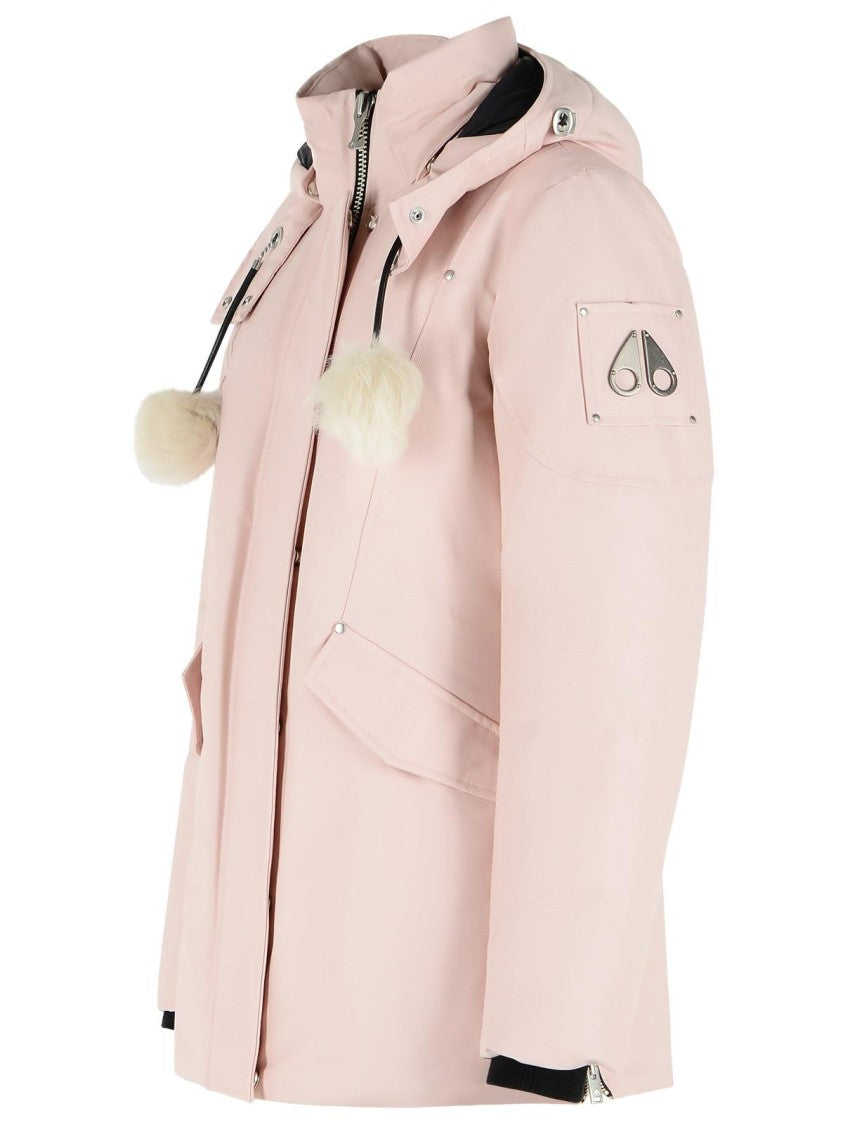 Moose Knuckles 'Original 3Q 2.0' Pink Cotton Blend Down Jacket