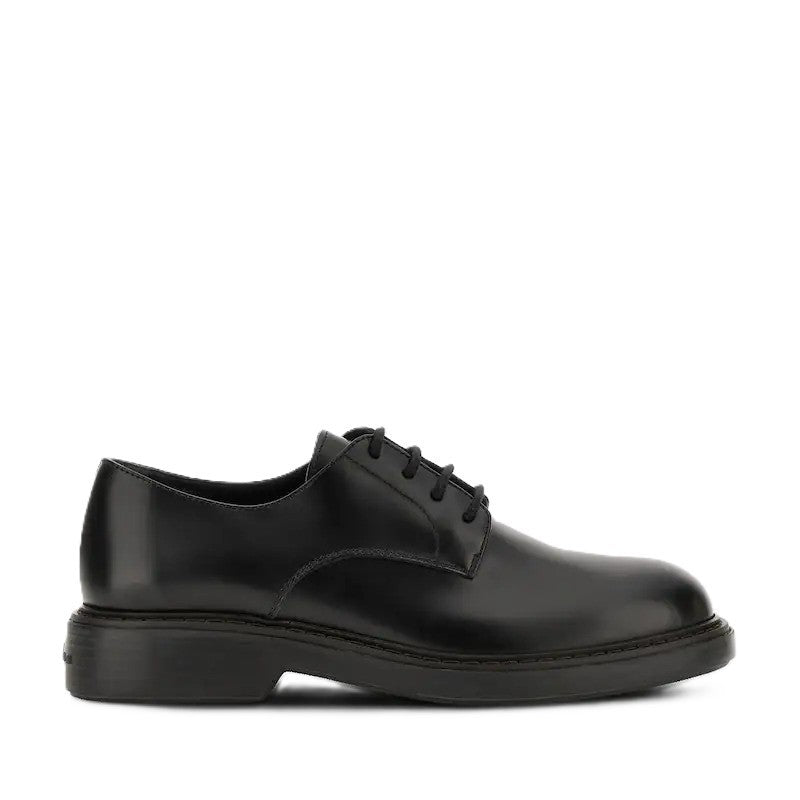 Hogan Polished Leather Rubber Sole Derby Shoes