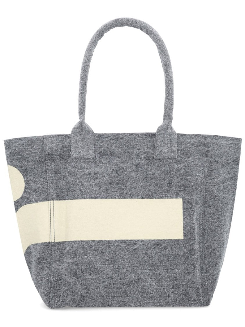 Isabel Marant Grey Yenky Heathered Abstract Tote Bag