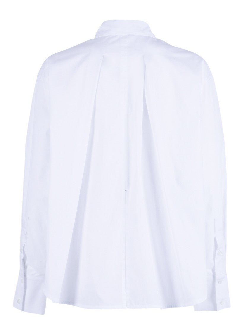Ermanno Scervino White Embroidered Pleated Shirt