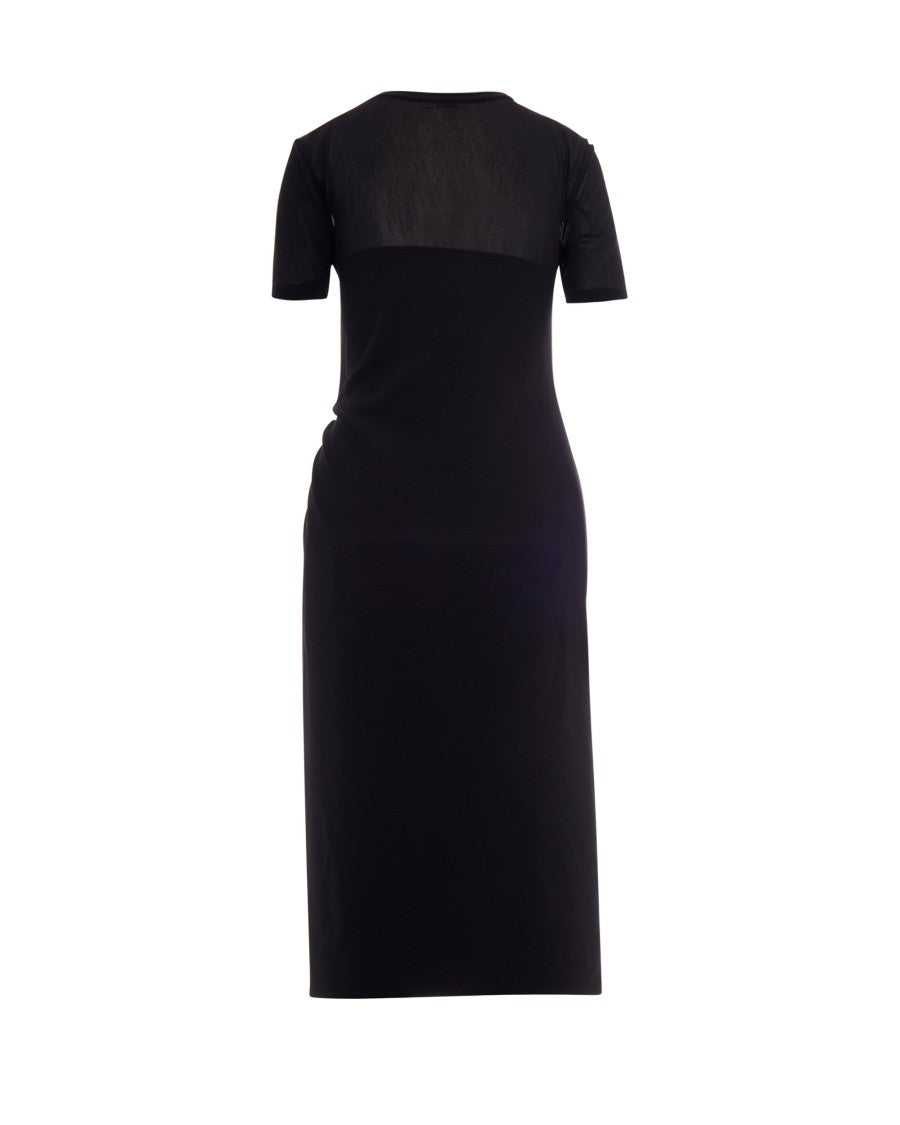 Patrizia Pepe Ruched Twill Midi Dress