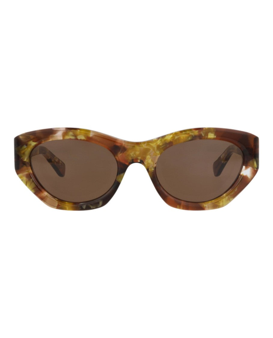 Chloé Cat Eye Recycled Acetate Sunglasses With Marbled Finish