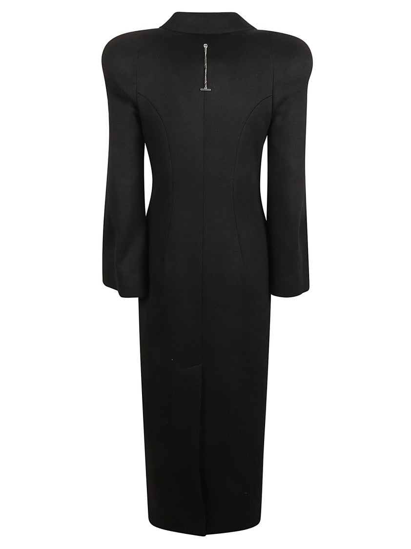 Alexander Mcqueen Tailored Long Black Coat