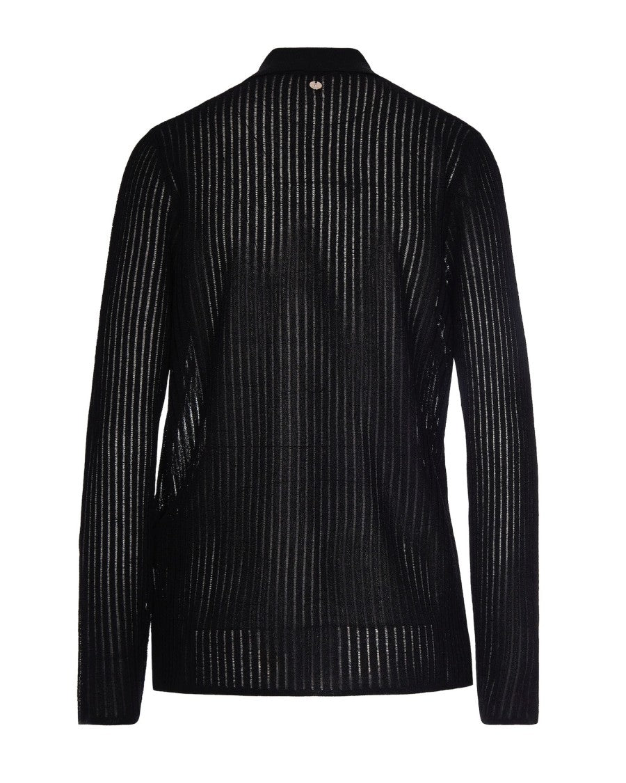 Liu Jo Black Lurex Knit Shirt