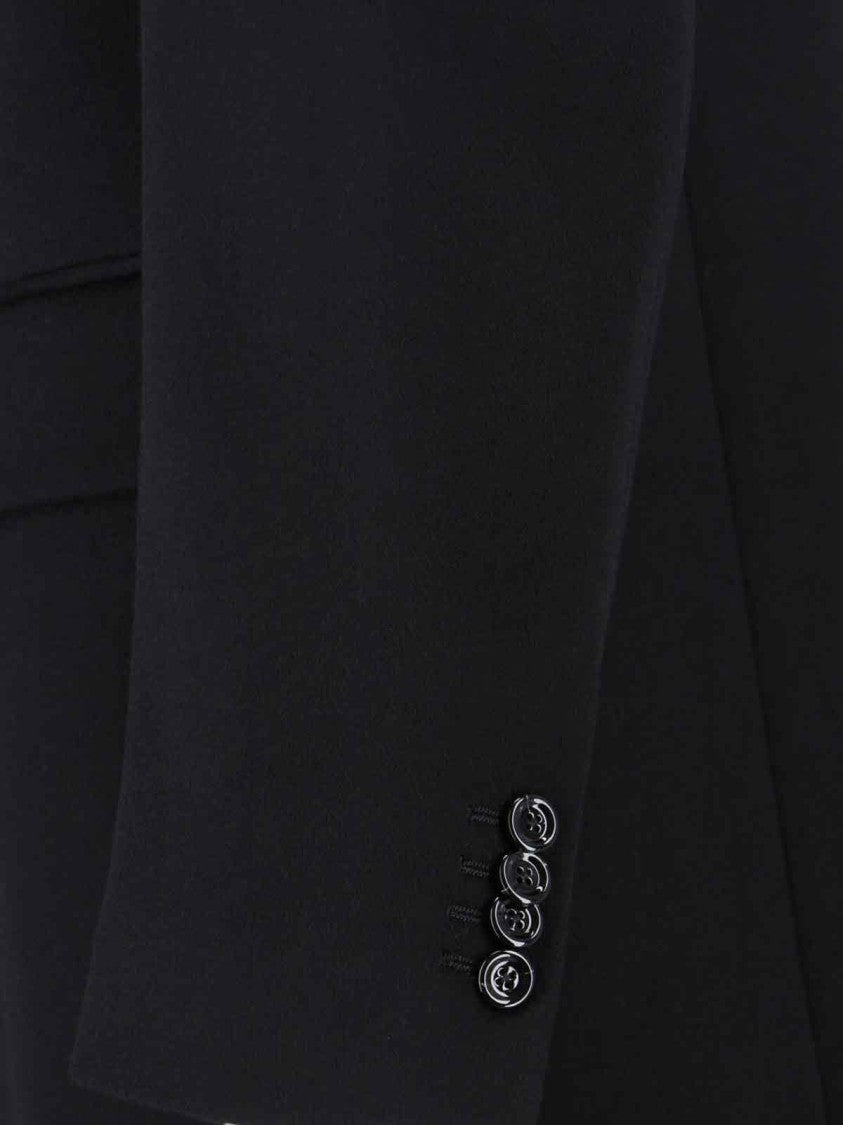 Lardini Double-Breasted Coat – Black