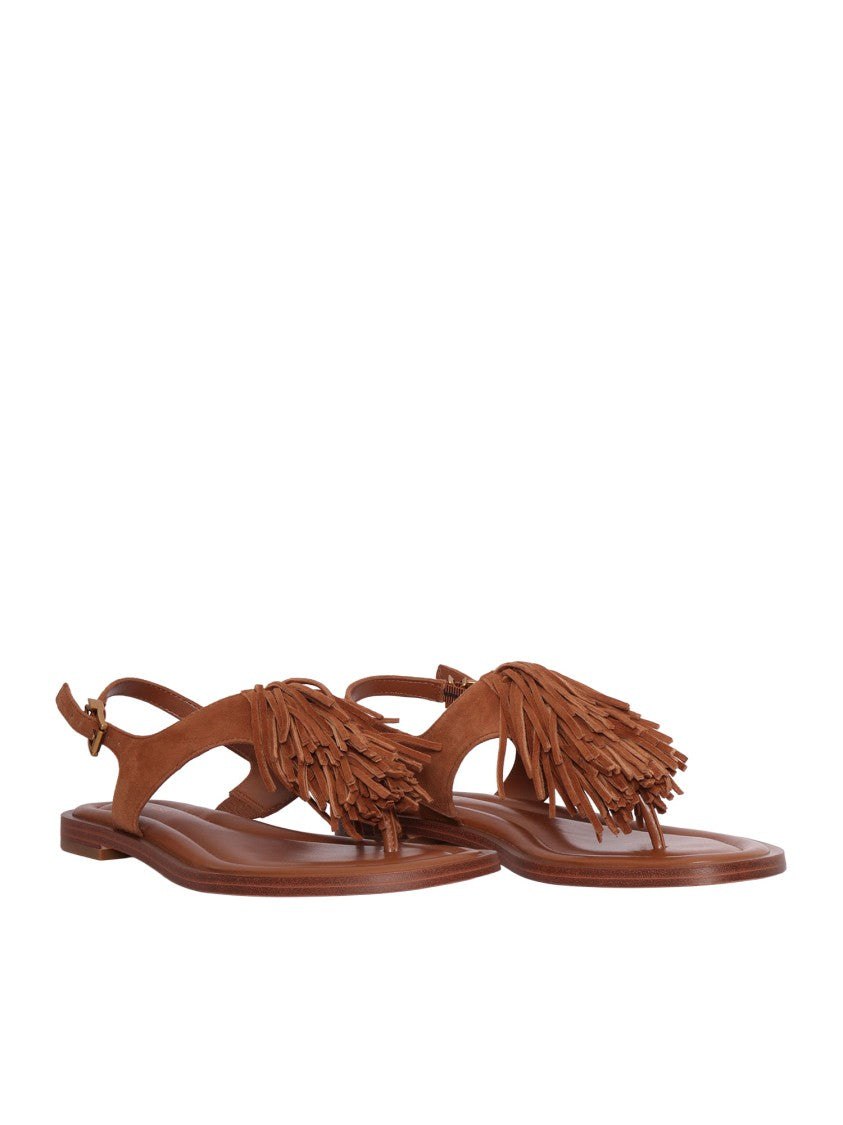 Michael Kors Indra Fringed Ankle Strap Sandals