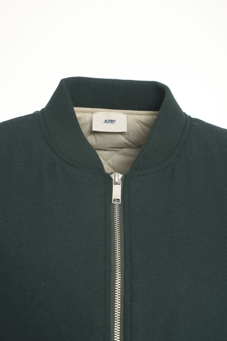 Autry Versatile Sleeveless Green Bomber Vest