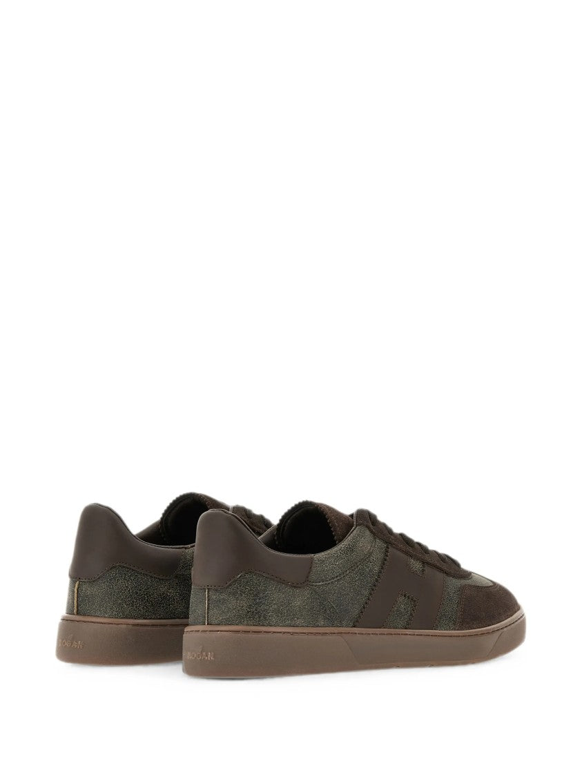 Hogan Low-Top Sneakers With Textured Materials And Tonal Logo