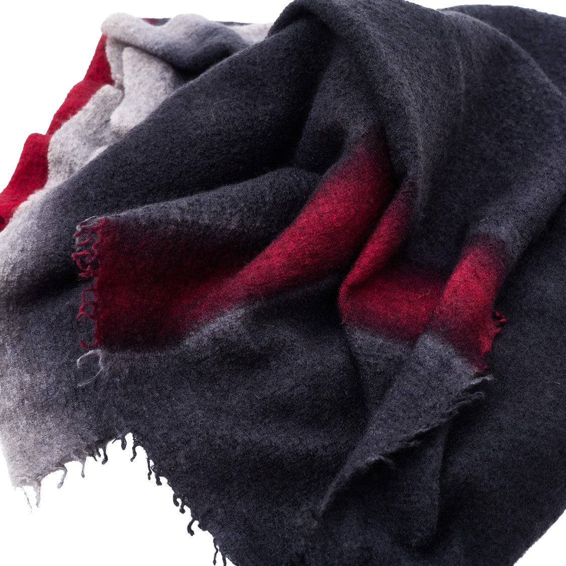Faliero Sarti Eros Fringed Striped Cashmere-Silk Scarf