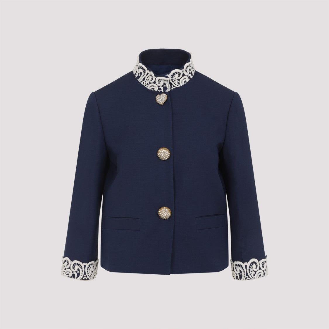 Valentino Blue Virgin Wool Jacket