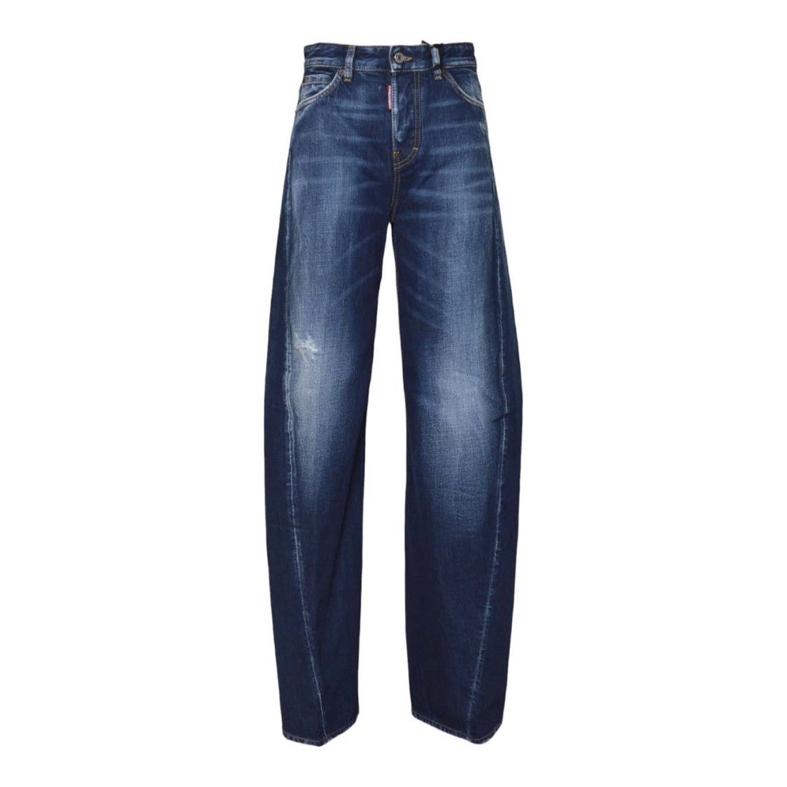 Dsquared2 High-Waisted Relaxed Jean With Subtle Distressing