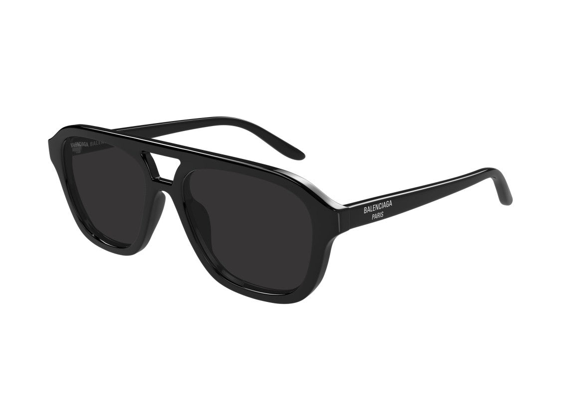 Balenciaga Bb0525s Black Keyhole Bridge Oversized Square Sunglasses
