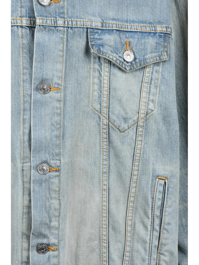Balenciaga Light Blue Cotton Oversized Denim Jacket