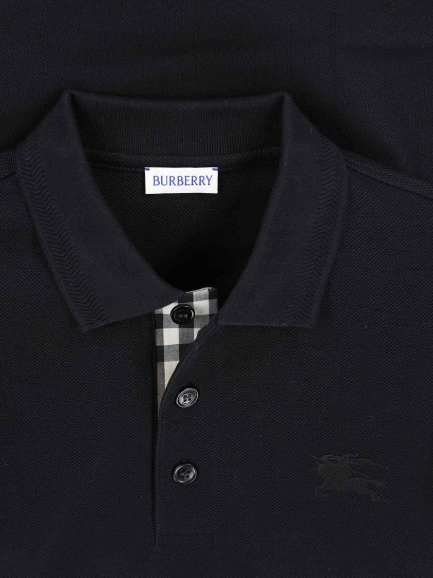 Burberry "Ekd" Polo Shirt, In Black Cotton