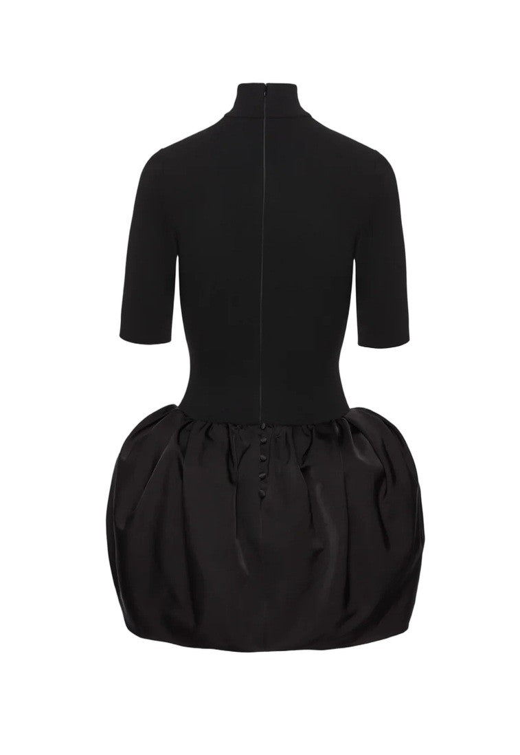 Magda Butrym Sculpted Bubble Skirt Mini Dress With Turtleneck