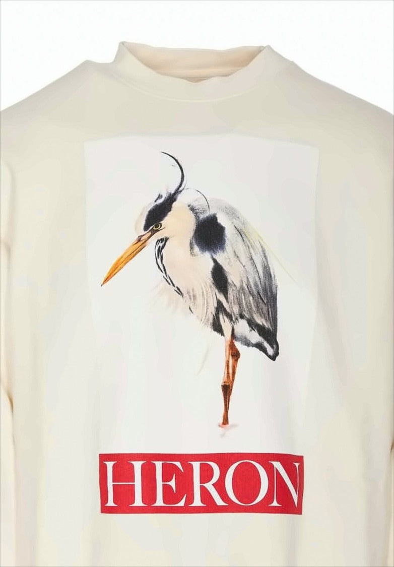 Heron Preston Long-Sleeve T-Shirt With Heron Graphic And Bold Accents