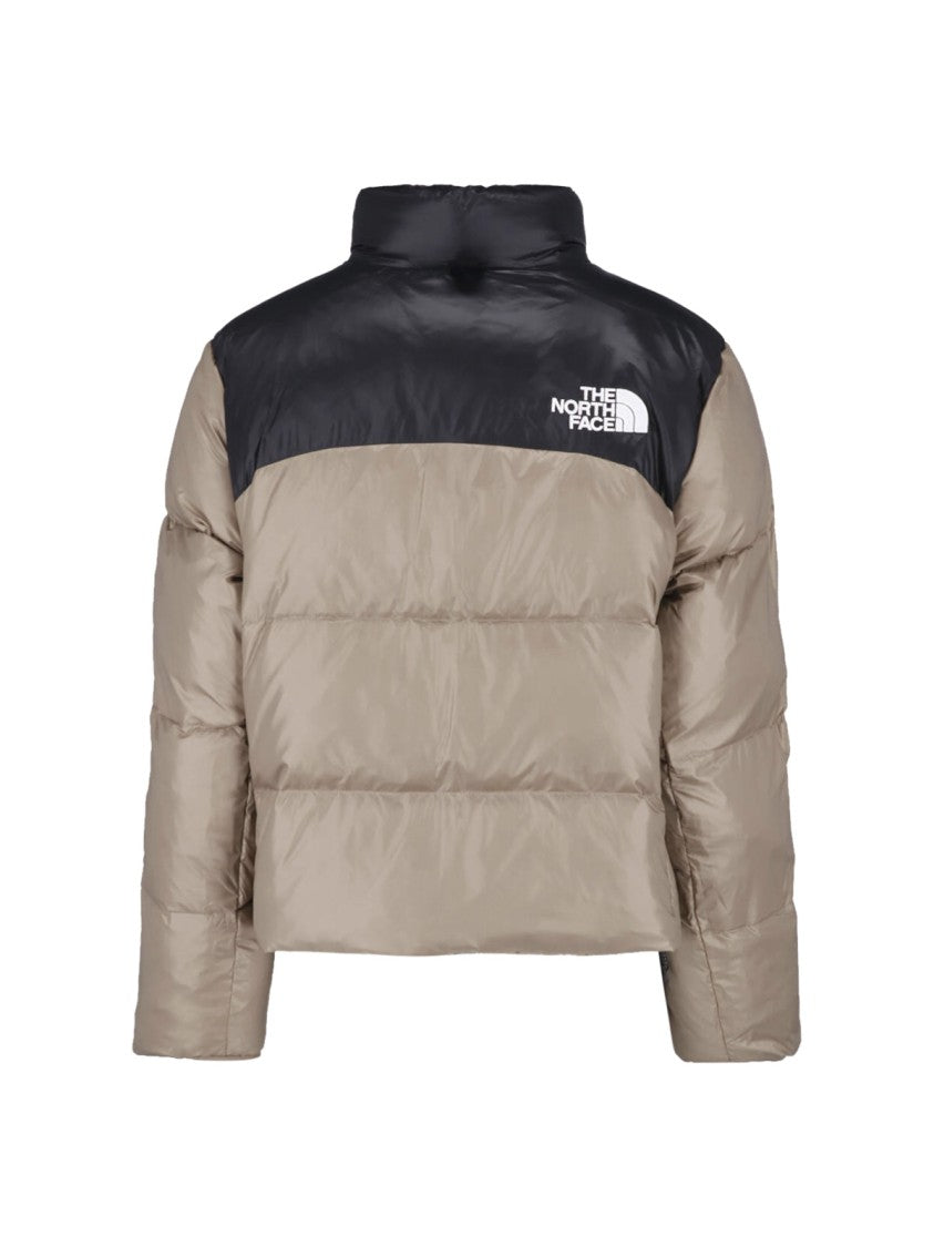 The North Face Brown Pertex Nuptse High-Collar Down Jacket