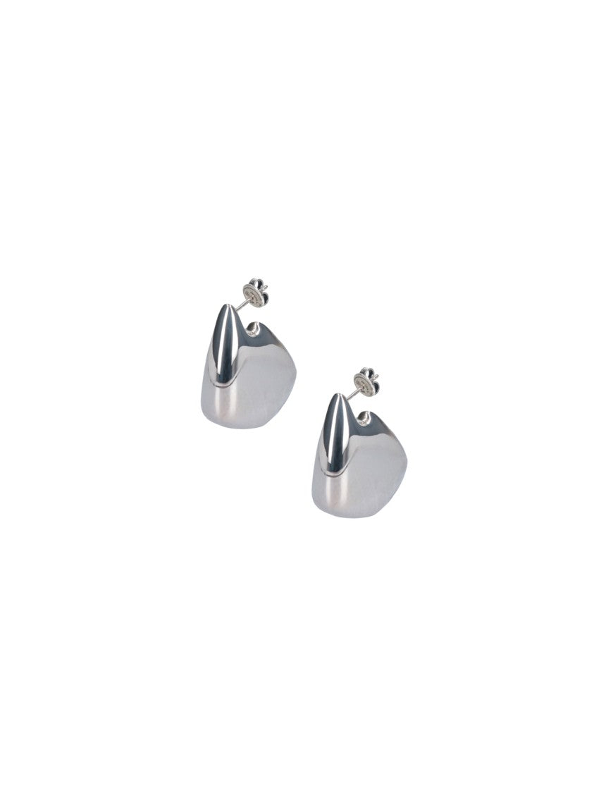 Bottega Veneta Small "Fin" Earrings – Silver